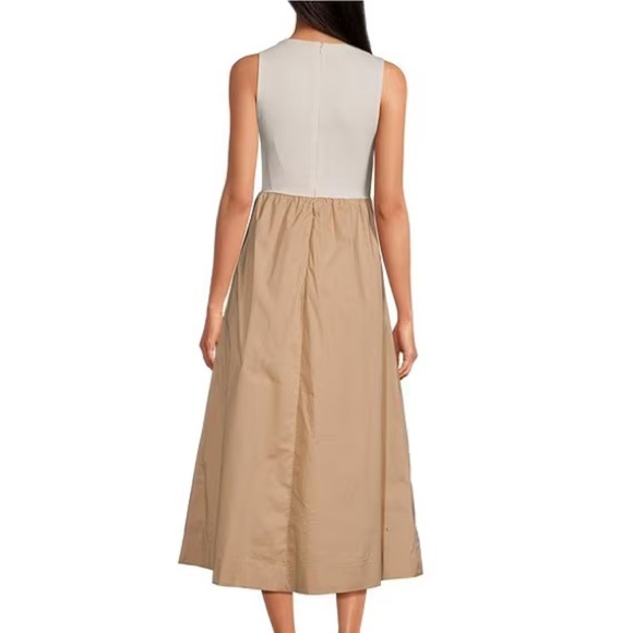 NWT Skies Are Blue Crew Neck Sleeveless Color Block Midi Dress - Picture 6 of 7